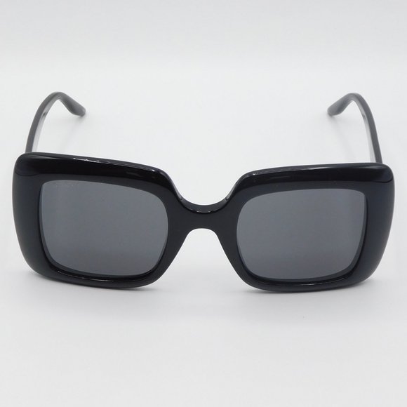 NEW GUCCI GG0896S 001 BLACK GREY SQUARE LOGO WOMEN'S SUNGLASSES FRAME 52… - Picture 4 of 13